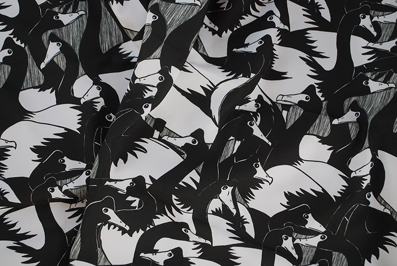Fabric: geese in the 'hood