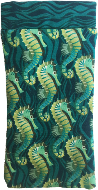 seahorses on parade (teal)